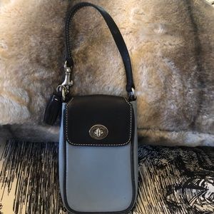 Coach sky blue wristlet